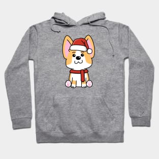 Corgi Christmas Santa Hat Hoodie